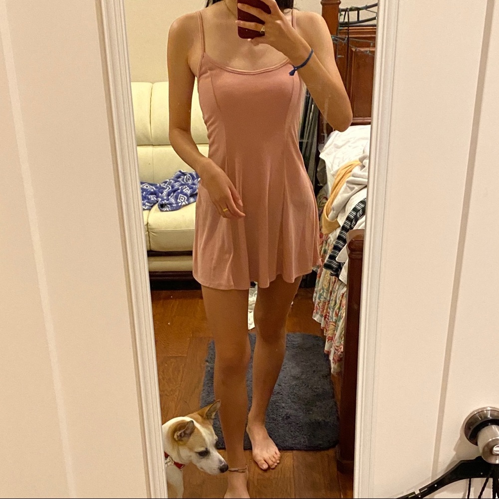Pink spaghetti strap dress